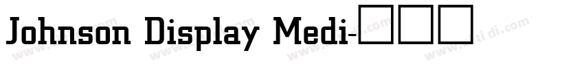 Johnson Display Medi字体转换